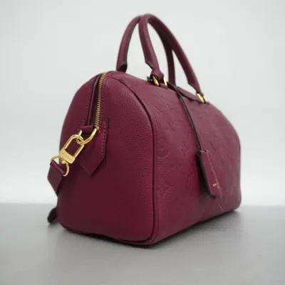 Pre-owned Louis Vuitton Speedy 25 Burgundy Leather Shoulder Bag ()