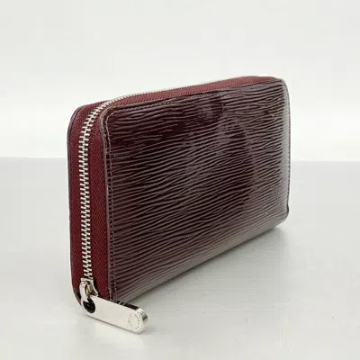 Pre-owned Louis Vuitton Zippy Burgundy Leather Wallet  ()