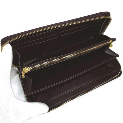 Pre-owned Louis Vuitton Zippy Wallet Burgundy Patent Leather Wallet  ()