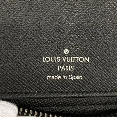 Pre-owned Louis Vuitton Zippy Wallet Vertical Black Canvas Wallet  ()