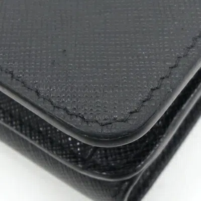 Shop Prada Black Leather Wallet  ()