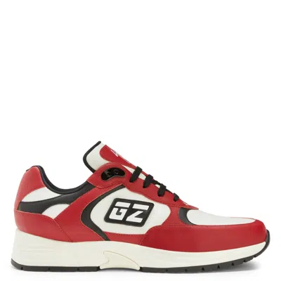 Giuseppe Zanotti Man Sneakers Red Size 11 Soft Leather In Red