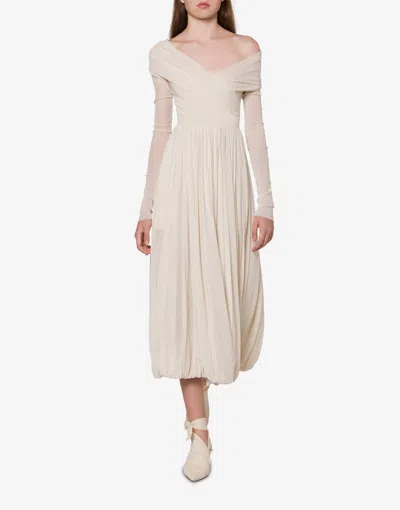 Philosophy Di Lorenzo Serafini Longuette Dress In White In White