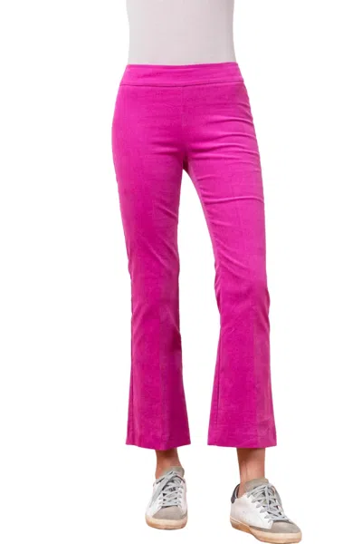Shop Avenue Montaigne Leo Corduroy Crop Pant In Fuchsia In Pink
