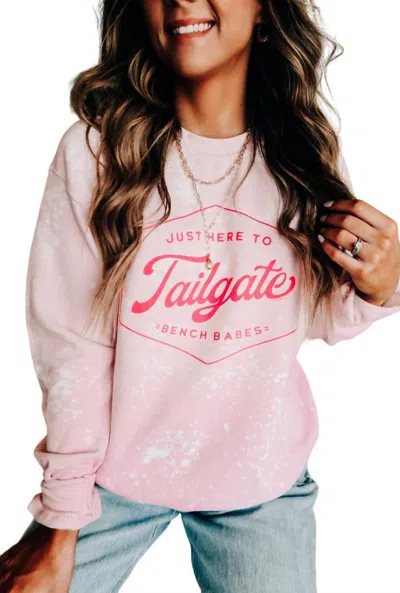 Southern Bliss Tailgate Sprinkled Sweatshirt In Pink In Pink