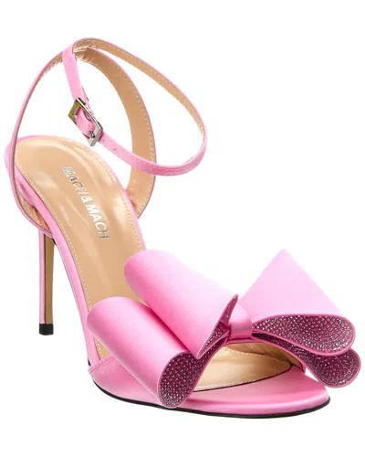 Mach&mach Le Cadeau Double Bow Ankle Strap Sandal In Pink