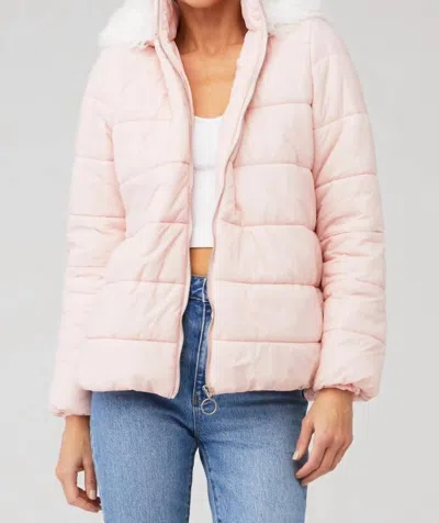 Shop Show Me Your Mumu Snowbird Puffer Jacket In Frosty Pink