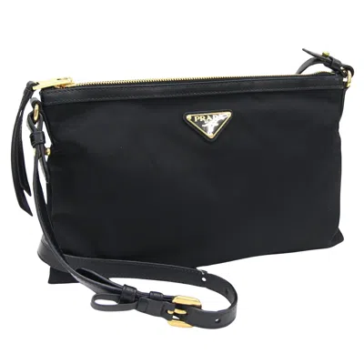 Shop Prada Tessuto Synthetic Shopper Bag () In Black