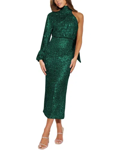 Shop Silvia Rufino Sequin Dress In Green