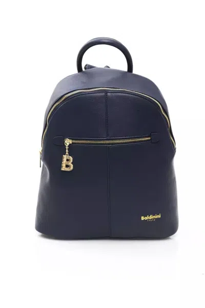 Shop Baldinini Trend Chic Backpack With En Women's Accents In Blue