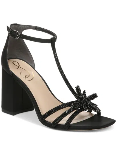 Shop Sam Edelman Donnie Womens Ankle Strap Embellished Heels In Black