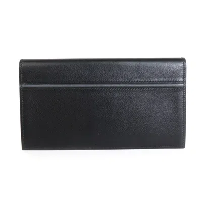 Shop Hermes Mc3 Leather Wallet () In Black