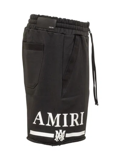Shop Amiri Logo Bar Sweat Pants In Black