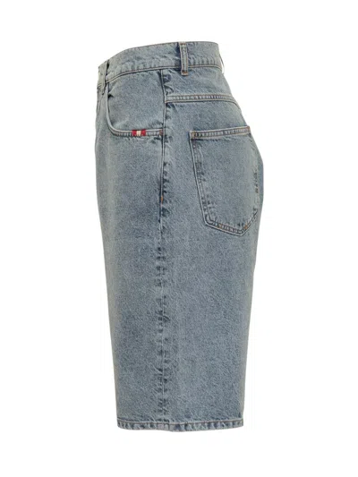 Shop Amish Jeans Bermuda Shorts In Blue
