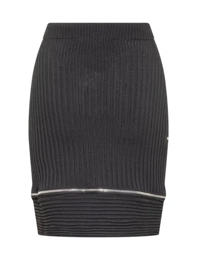 Shop Andreädamo Andreadamo Skirt With Zip In Black