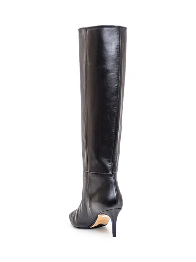 Shop Anna F . Leather Boot In Black