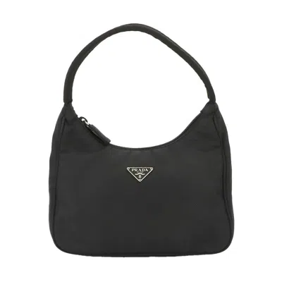 Shop Prada Re-nylon Synthetic Shoulder Bag () In Black
