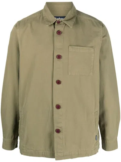 Shop Barbour Shirt With Chest Pocket And Buttons In Green