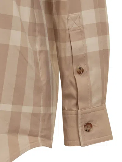 Shop Burberry Long Sleeve Shirt In Brown