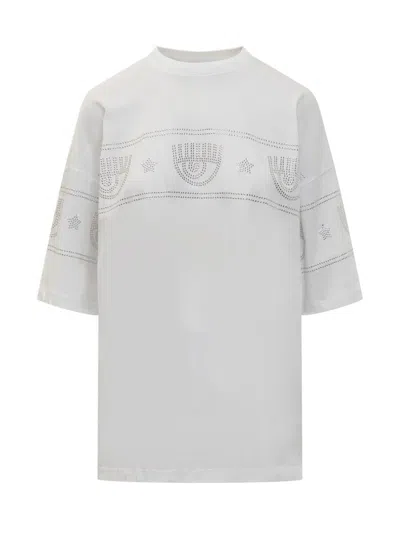 Shop Chiara Ferragni Logomania T-shirt 640 In White
