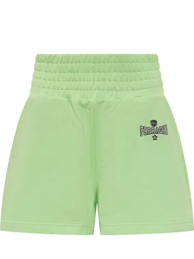 Shop Chiara Ferragni Shorts Ferragni 191 In Green