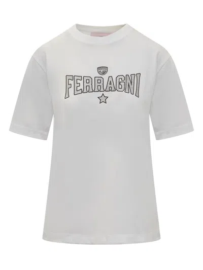 Shop Chiara Ferragni T-shirt Ferragni 610 In White