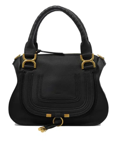 Shop Chloé "marcie Small" Handbag In Black