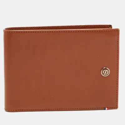 Shop St Dupont S. T. Dupont Leather Bifold Wallet In Brown