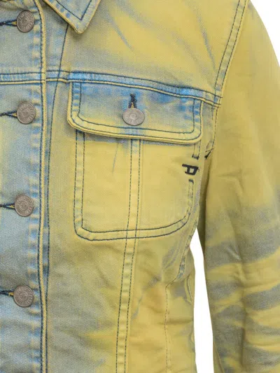 Shop Diesel De-slimmy-s Trucker Jacket In Yellow