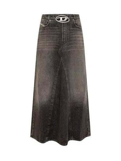 Shop Diesel Skirt De-pago-s3 In Black