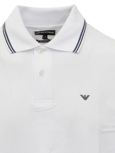 Shop Emporio Armani Polo In White