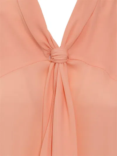 Shop Emporio Armani Top With Knot In Orange