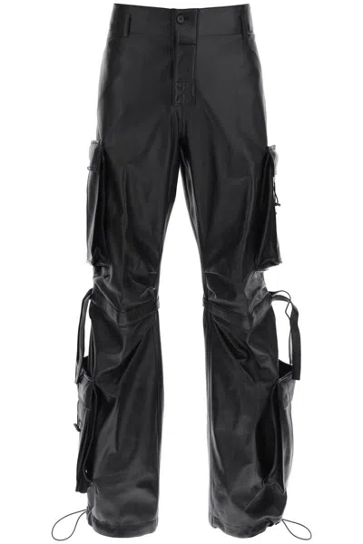 Shop Darkpark Luis Lamb-leather Cargo Pants In Black