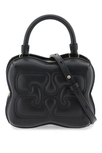 Shop Ganni Butterfly Handbag In Black