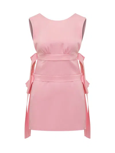 Shop Msgm Mini Dress In Pink