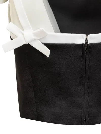 Shop Msgm Top With Shoulders In Black