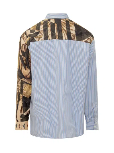 Shop Pierre-louis Mascia Pierre Louis Mascia Cotton And Silk Shirt In Blue