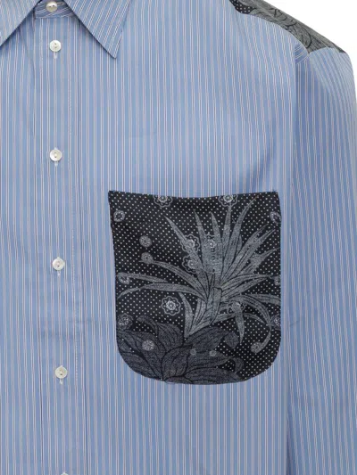 Shop Pierre-louis Mascia Pierre Louis Mascia Silk And Cotton Shirt In Blue