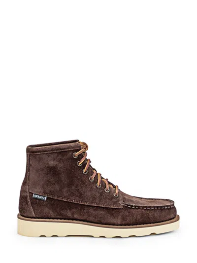 Shop Sebago Tala Mid Moccasin In Brown