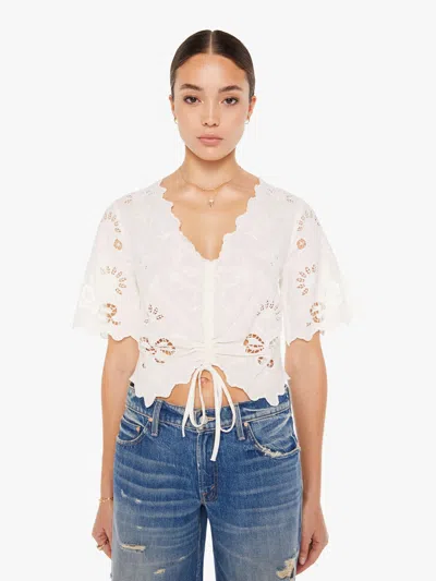Shop Mother The Social Butterfly Take A Bow Shirt In White