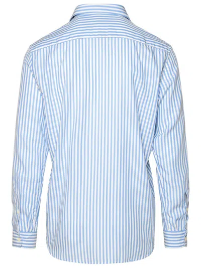 Shop Altea 'scott' Light Blue Lyocell Shirt