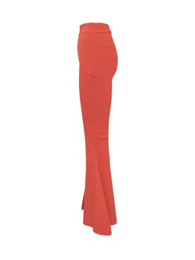 Shop A.w.a.k.e. Awake Mode Knitted Flared Trousers In Red