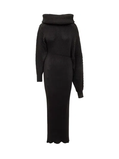 Shop A.w.a.k.e. Awake Mode Maxi Knit Dress In Black