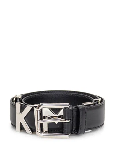 Shop Dolce & Gabbana Kim X  Logo Belt In Black