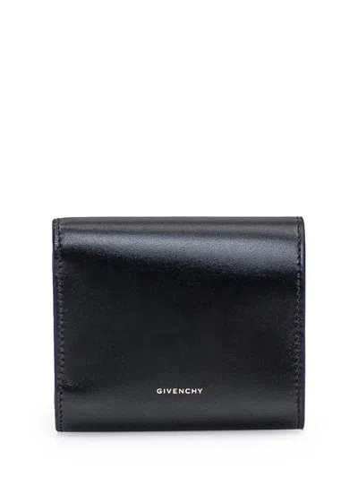 Shop Givenchy 4g Leather Wallet In Black