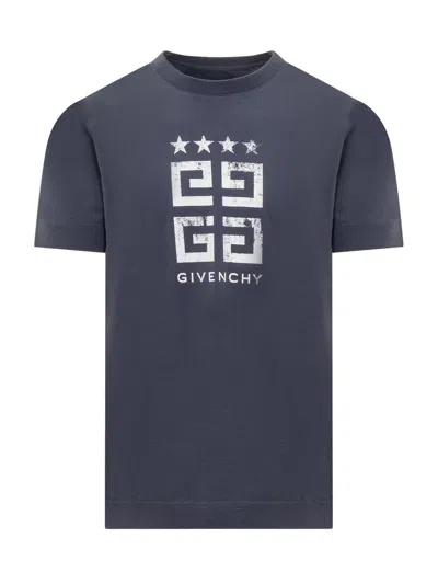 Shop Givenchy 4g Stars T-shirt In Cotton In Blue