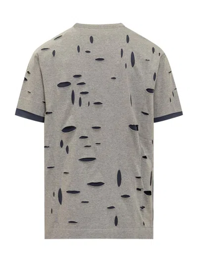 Shop Givenchy Oversized T-shirt In Destroyed Cotton In Grey