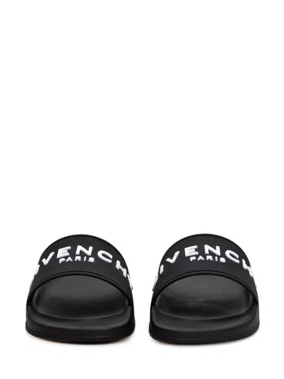 Shop Givenchy Sandal With Logo In Black