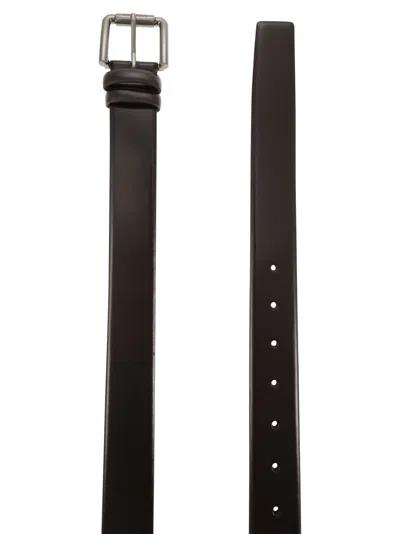 Max Mara Dark Brown Leather Belt