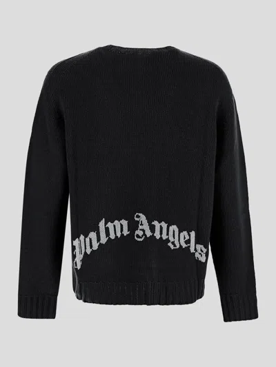 Shop Palm Angels Sweaters In Blackwhite